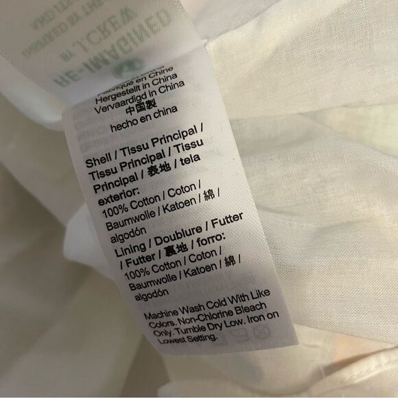 J. Crew Faux-Wrap Dress in Rainbow Gingham Midi Tiered Cotton Size 0 - Picture 10 of 10